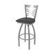 25 in. Catalina Swivel Outdoor Counter Stool with Breeze Graphite Seat Stainless Steel