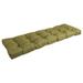 60 x 19 in. Tufted Solid Outdoor Spun Polyester Loveseat Cushion Avocado