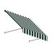 3.38 ft. Santa Fe Twisted Rope Arm Window & Entry Awning Forest Green & White - 31 x 24 in.