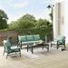 Outdoor Sofa Set Mist & Oil Rubbed Bronze - Sofa Coffee Table & 2 Arm Chairs - 4 Piece