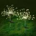 DIY Solar Garden Lights 120 LED Solar DIY Flowers Fireworks Stars Lights Outdoor Waterproof Solar Powered Pathway Lights for Path Lawn Walkway Patio Yard Christmas (2 Pack Warm White)