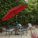 10 ft. Shade with Easy Crank & Auto Tilt Outdoor Table Red Patio Umbrella