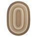 Colonial Mills Racetrack II Reversible Braided Rug Natural Earth 4 x 6 Oval Reversible Stain Resistant 4 x 6