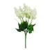 Fdelink White Towel Artificial Flowers Bouquets Wisteria Hyacinth Fake Bulk for Vase Home Decor Indoors Outdoors Garden Hotel Party Wedding Mock Artificial Flowers White