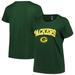 Women's Fanatics Branded Green Bay Packers Plus Size Arch Over Logo T-Shirt