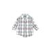 Janie and Jack Dress - Shirtdress: Ivory Plaid Skirts & Dresses - Size 3-6 Month