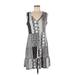 LoveU.Dear Casual Dress - A-Line V Neck Sleeveless: Gray Dresses - Women's Size Medium