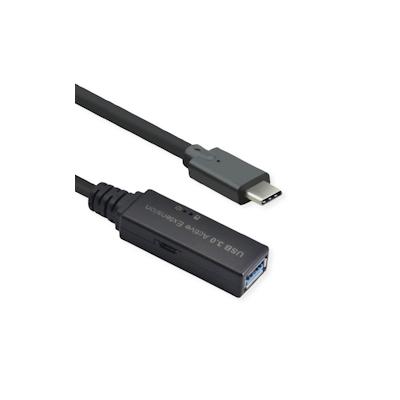 ROLINE USB 3.2 Gen 1 Aktives Repeater Kabel, Typ A - C, schwarz, 5 m Image