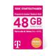 Telekom MagentaMobil Prepaid 5G Jahrestarif SIM-Karte I 48 GB Datenvolumen (4 GB/Monat) & Flat (Min, SMS) in alle dt. Netze + EU-Roaming I Surfen mit 5G/ LTE Max & Hotspot Flat I 100 EUR Startguthaben