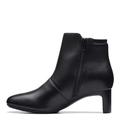 Clarks Women's Kyndall Faye Fashion Boot, Black Leather, 7