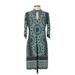 London Times Casual Dress - Shift: Teal Dresses - Women's Size 10 Petite