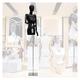 Female Tailors Dummy Female Mannequin Torso Body Sewing Torso, Warping Shoulder Design Height Adjustable 72.8-94.4in Tailors Dummy Torso with Detachable flax Head for Clothing Display with Stand (Col