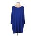 Mittoshop Casual Dress - Shift: Blue Print Dresses - Women's Size Medium