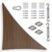 Royal Shade Colourtree Triangle Sun Shade Sail w/ Hardware Kit Pack, Stainless Steel in Brown | 18 ft. x 18 ft. x 25.5 ft | Wayfair TAPRT18-10-kit