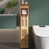 Organizedlife Freestanding Toilet Paper Holder Wood in Brown | 33 H x 6.5 W x 7.3 D in | Wayfair Toilet-82