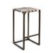 Park Hill Taurus Counter Stool Upholstered/Leather/Metal/Genuine Leather in Brown/Gray | 25 H x 15.5 W x 15.5 D in | Wayfair EFS10741