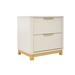 Everly Quinn Zulema Solid + Manufactured Wood Nightstand Wood in White | 19.7 H x 19.7 W x 14.2 D in | Wayfair 3385D3065F064DCCA276D01E25D50A8F