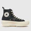 Converse run star hike hi sparkle trainers in black