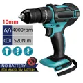 3 IN 1 Electric Impact Drill 520N.M Torque 10mm Chuck Flat Drill Hammer Electric Screwdriver for