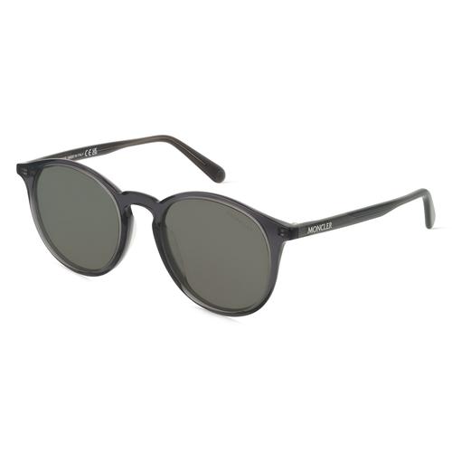 Moncler ML0213 VIOLLE Unisex-Sonnenbrille Vollrand Rund Metall-Gestell, schwarz