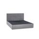 Atlantic Home Collection Boxbett ALVA ohne Matratze oder Topper, Grau, 140 x 200 cm