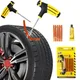 Car Tire Repair Tool Tubeless Tyre Repair Kit with Rubber Strips Studding Tool Puncture Plug Garage