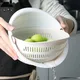 Küche Obst tablett abnehmbare Doppels chicht Obst und Gemüse Becken Abfluss korb kreative Haushalt