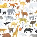 Papier peint animalia multicolore