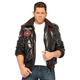 Leg Avenue Herren Top Gun Bomberjacke-Kunstleder Halloween Kostüm Fliegerjacke für Männer Erwachsenenkostme, Black, Small