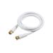 300 in. Plastic White RG6 Coaxial Cable with F Plugs American Imaginations