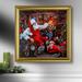 24"X24"Framed Santa At Home Painting - 24" x 24"