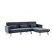 94.5" Grey Foam Convertible Sectional Sofa sleeper, Right Facing L-shaped Sofa Counch