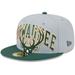 "Men's New Era Gray/Hunter Green Milwaukee Bucks Tip-Off Two-Tone 59FIFTY Fitted Hat"