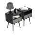 Bedside Tables Set of 2, Nightstands with 1 Drawer and Open Storage Shelf End Side Table Sofa Table for Bedroom Office