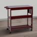 Red Kitchen Cart w/ Drop Leaf Storage Carts w/ Pull-Out Cutting Board