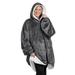 Bare Home Oversized Sherpa Wearable Blanket