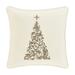 Scroll Christmas Tree Pillow 18" Square Decorative Throw Pillow