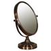 Vintage Style Copper 5X Magnification Vanity Mirror