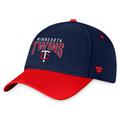 Men's Fanatics Branded Navy/Red Minnesota Twins Stacked Logo Flex Hat