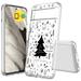 TalkingCase Hybrid Phone Cover Compatible for Google Pixel 7a Wish You A Xmas Print w/ Glass Screen Protector Acrylic Back Raised Edges Print in USA