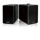 H21 Bluetooth Bookshelf Speaker System with Versatile Connectivity & Real Wooden & Leather Finishing Cabinets - Black
