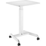 Mobile Height Adjustable Sit to Stand Desk White
