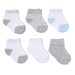 Baby Boys 6pk Basic Ankle Terry Socks - Just One YouÂ® made by carter s White/Gray 0-3M