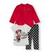 Disney Minnie Mouse Baby Girl French Terry Jacket Jersey Tee and Legging 3pc Outfit Set