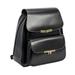 14 in. Kendall Leather Business Laptop Tablet Backpack Black