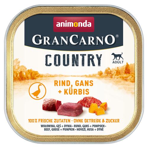 44x 150g animonda GranCarno Adult Country Rind, Gans & Kürbis Hundefutter nass