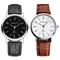Orologi da uomo orologio da polso da lavoro cinturino in pelle di lusso orologi analogici orologi da polso al quarzo orologio da uomo donna Casual orologio semplice