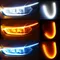 2pc le più nuove Auto DRL LED luci di marcia diurna Auto che scorre indicatore di direzione striscia