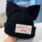 Inverno lavorato a maglia lana simpatico gatto orecchio cappello ragazza berretto con cappuccio