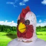Halloween White Latex Rooster Mask Adult Richard Rooster Mask Hotline Miami Game puntelli Cosplay